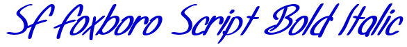 SF Foxboro Script Bold Italic police de caractère